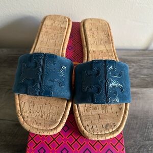 Brand new Tory Burch Double T-Sport Slide. New with box only. Never used